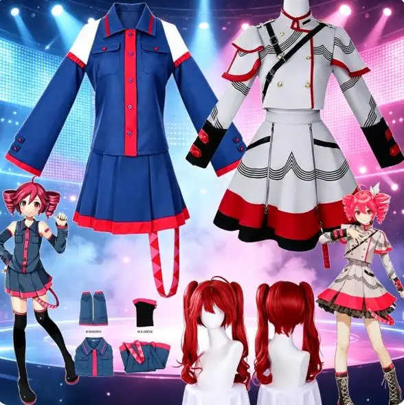 Summer Vacation Clothing Men - 2026年アニメ「MiIkuu」カサネテト コスプレ衣装 ウィッグ 女性 女の子用 ファンシードレス