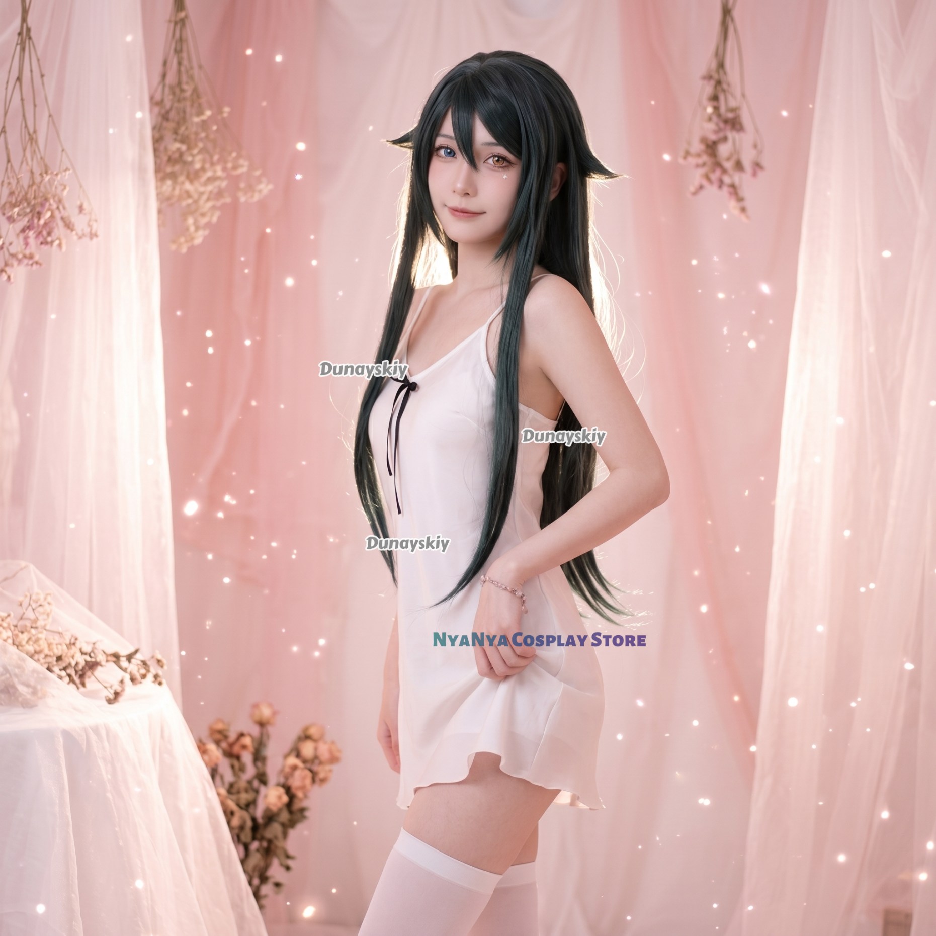 Summer Clothing Clearance - アニメサヤの歌サヤコスプレ女性白キャミソールスカート夏のナイトガウンドレス衣装カーニバル服