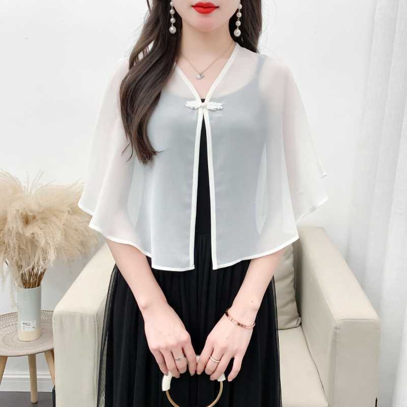 夏の女性の日焼け止め服超薄型小さなコート新しいシフォンショー - Summer Clothing Clearance のレビューと価格