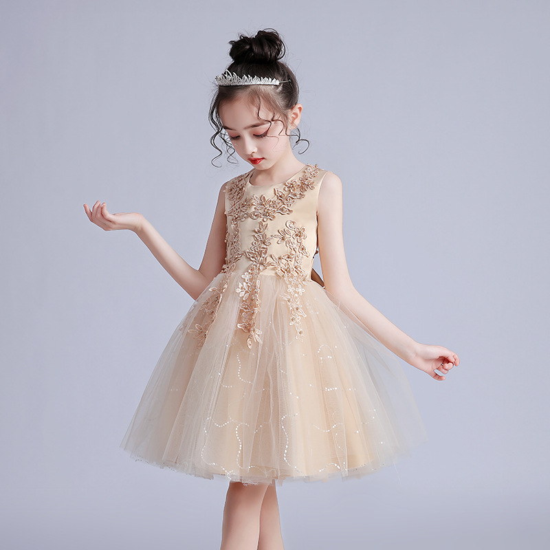 3-12歳女の子用ショートサマーウェディングドレスふわふわメ - Summer Dresses Yours Clothing のレビューと価格