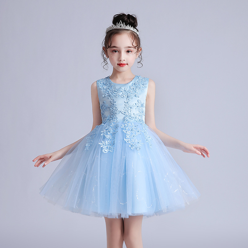 3-12歳女の子用ショートサマーウェディングドレスふわふわメ - Summer Dresses Yours Clothing のレビューと価格