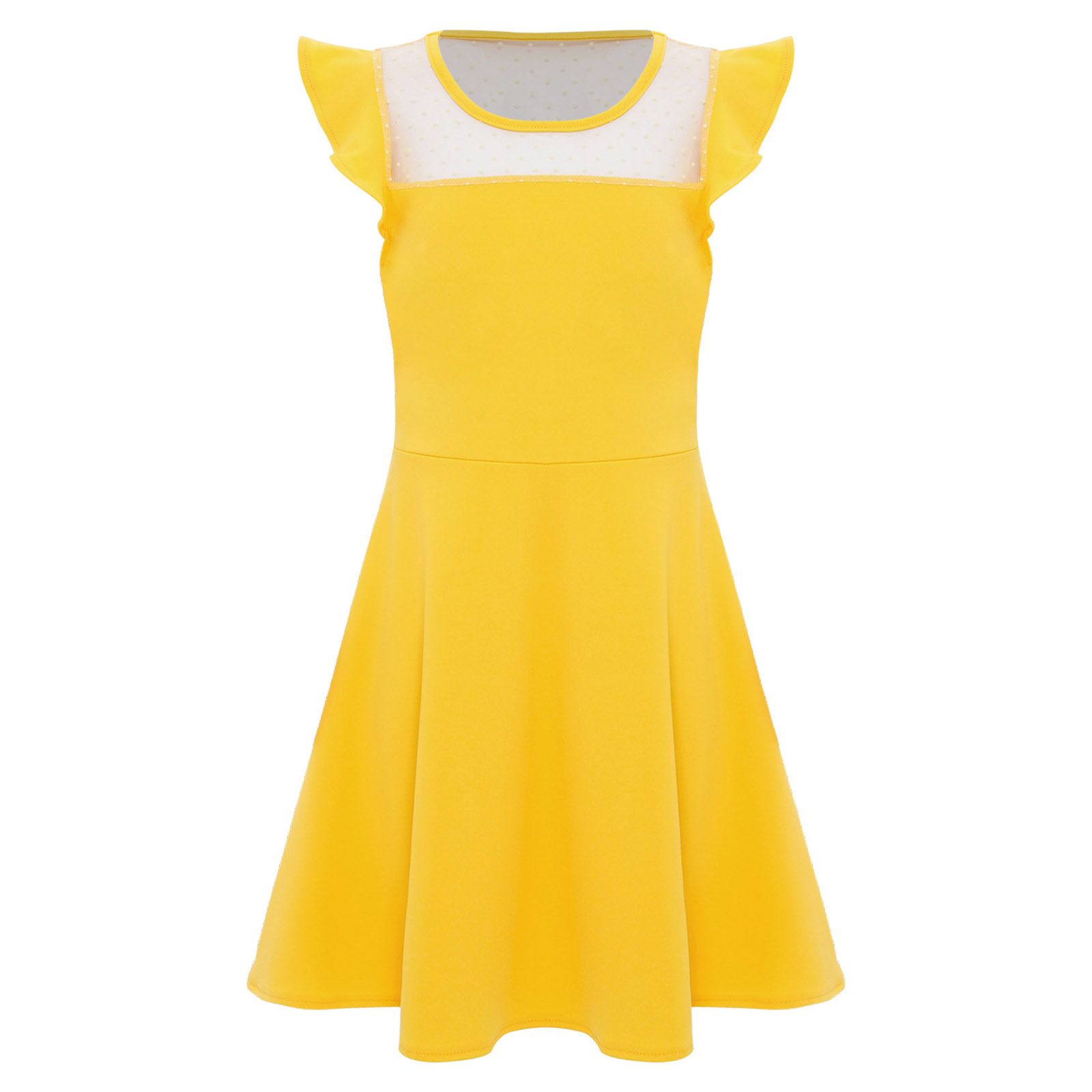10代の女の子の夏のドレス、ラッフルスリーブ、ドット柄、シー - Summer Dresses Yours Clothing のレビューと価格