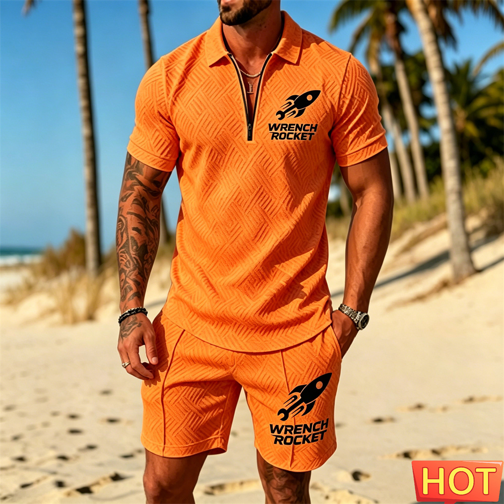 夏のメンズアウトフィット メンズバケーションポロセット カジ - Summer Vacation Clothing Men のレビューと価格