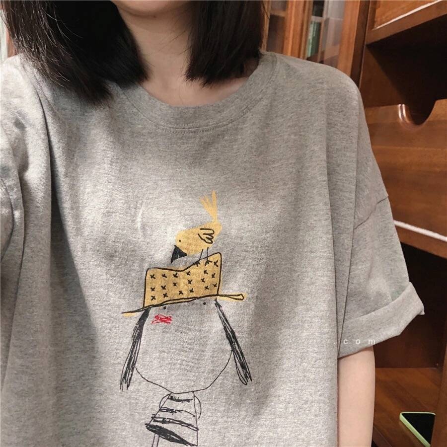 メンズルーズフィット半袖Tシャツ純綿半袖トレンディブランドI - Summer Clothing Brands のレビューと価格