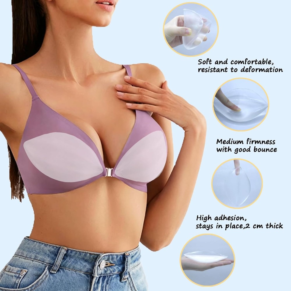 粘着式シリコンブラパッド - 取り外し可能なプッシュアップパ - Bikini Set Push Up のレビューと価格