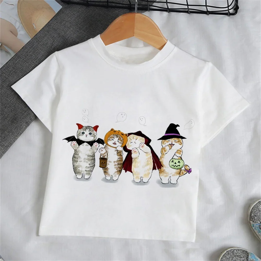子供服 女の子用 カートゥーン猫柄Tシャツ 半袖 ベビーサマ - Summer Clothing Baby のレビューと価格