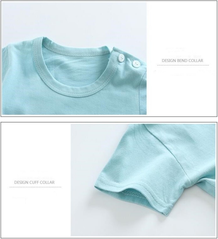 綿 Tシャツ + ショーツ 2 ピーストラックスーツセット子 - Summer Clothing Baby のレビューと価格