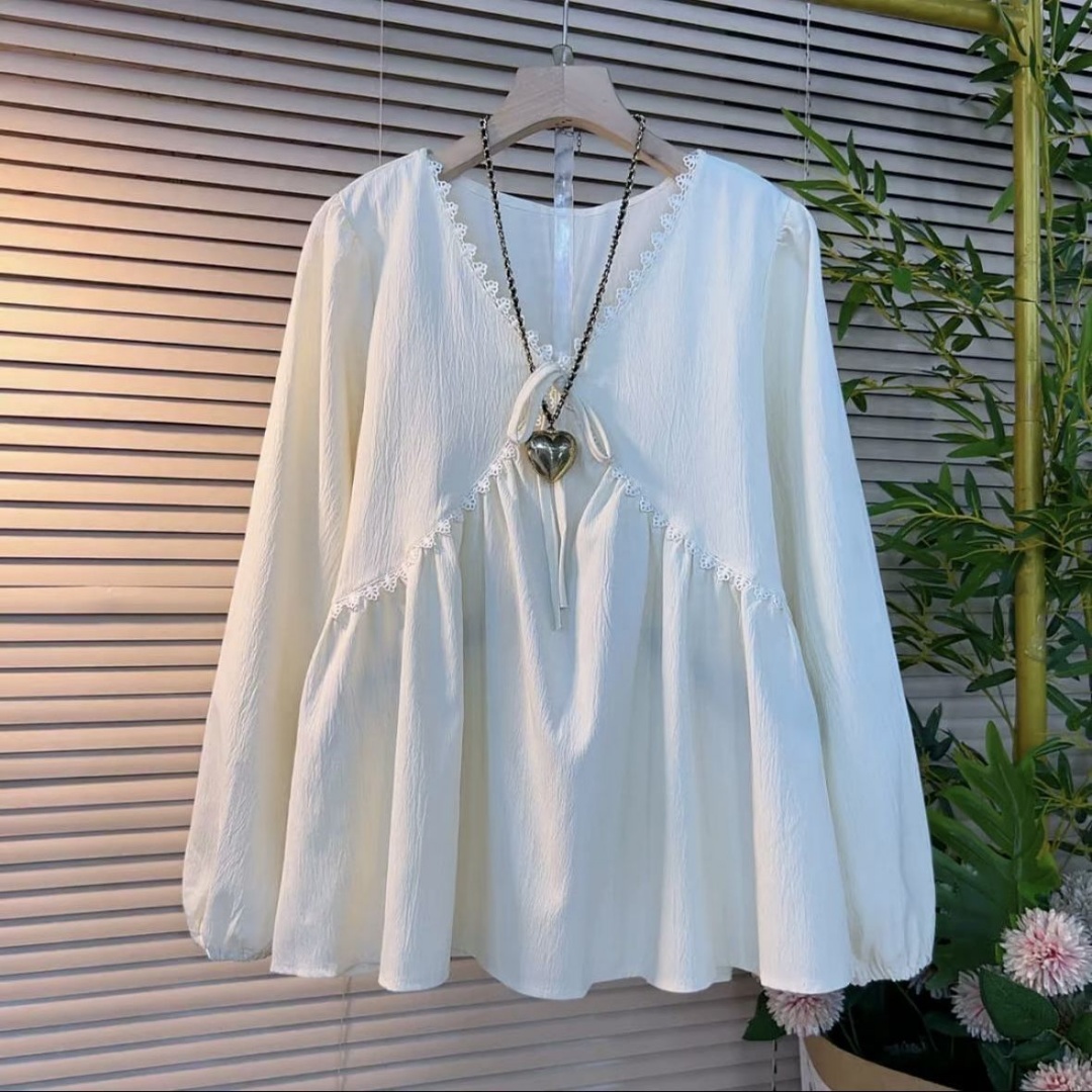 サイズを大きくした婦人服2026春秋新型太ったMm長袖Vネッ - Summer Clothing Clearance のレビューと価格