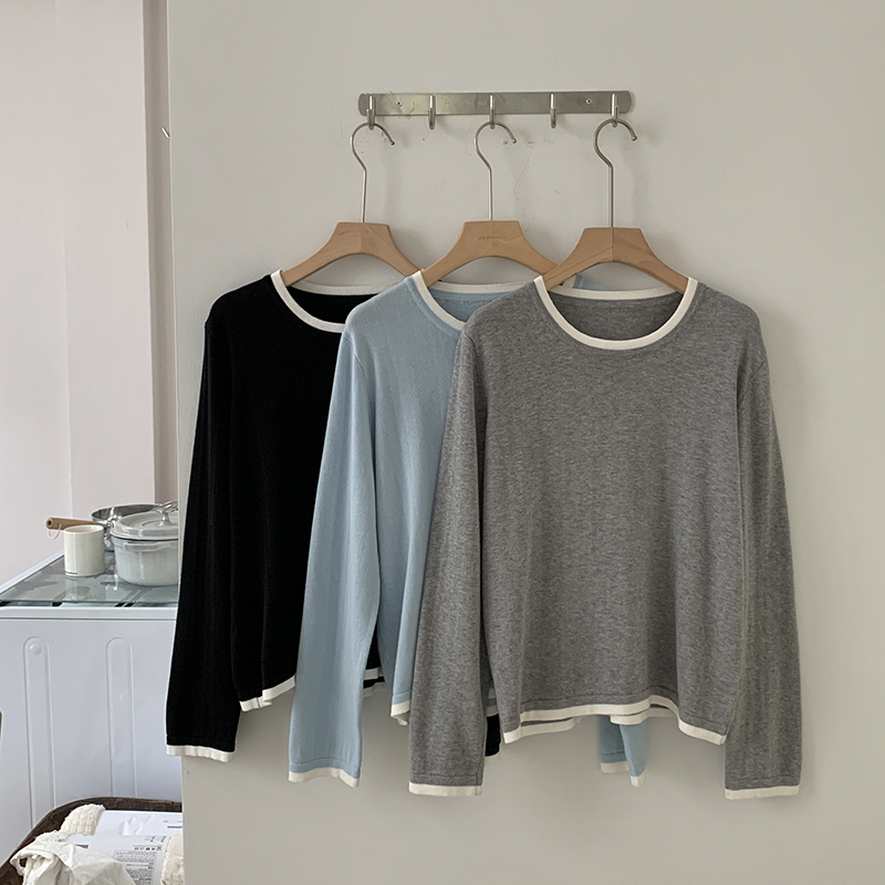 100%コットン製 レディース Oネック カラーブロック 長 - Summer Clothes のレビューと価格