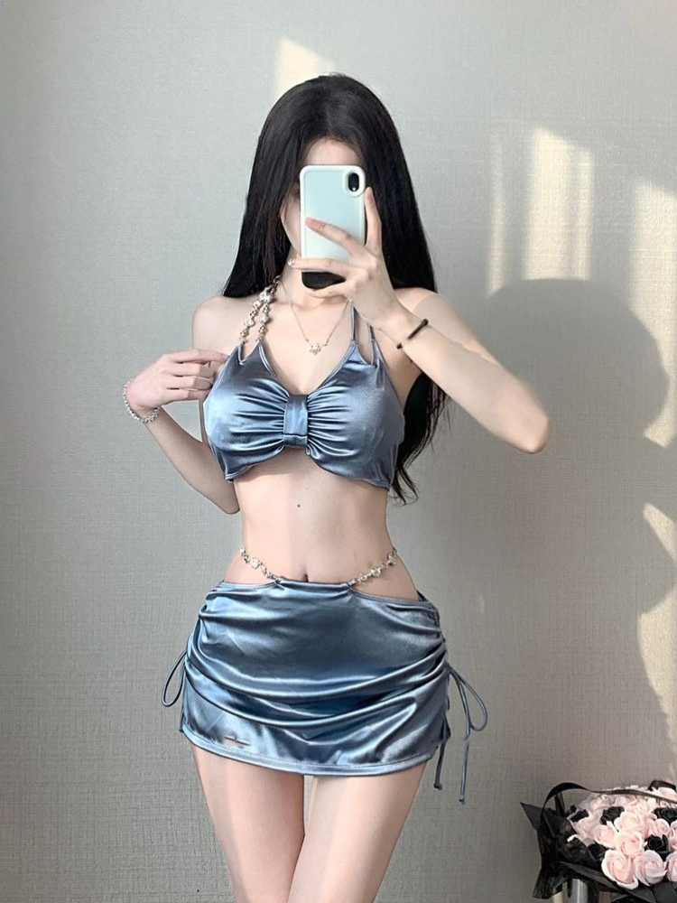女性のエレガントな薄いストラップビキニセットセクシーなプッシ - Bikini Set Push Up のレビューと価格