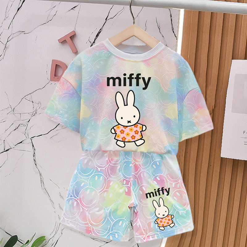 ミッフィーウサギの夏服セット女の赤ちゃん服かわいいプリントタ - Summer Clothing Baby のレビューと価格